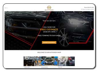 GB Auto Body shop Web Design and development by AP Design Graphics